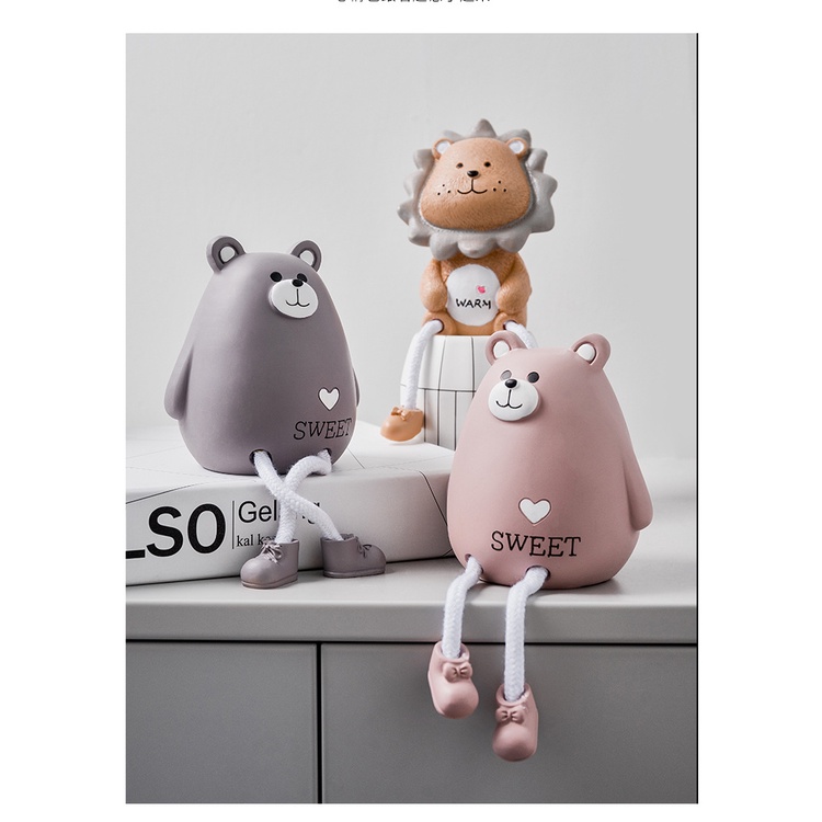 Tượng đôi gấu sweet trang trí phòng siêu đáng yêu
