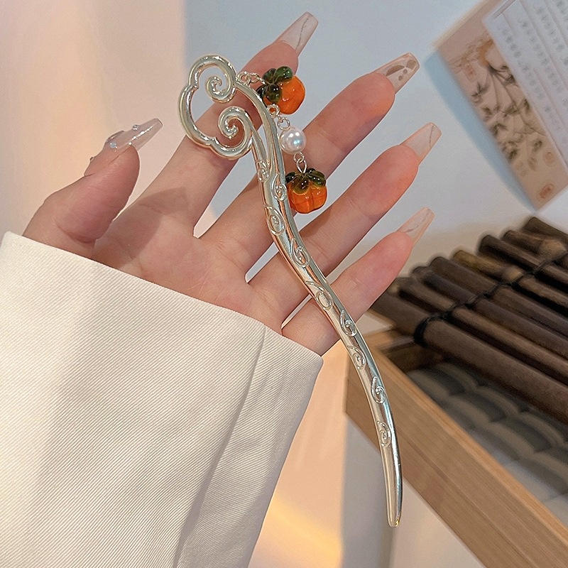 Trâm cài tóc kim loại hình đám mây phong cách cổ điển xinh xắn cho nữ