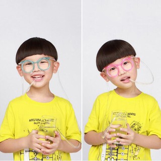  Ống hút trong suốt hình mắt kính vui nhộn  A[ XÃ HÀNG ]