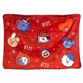 Chăn BT21 BTS phiên bản giáng sinh