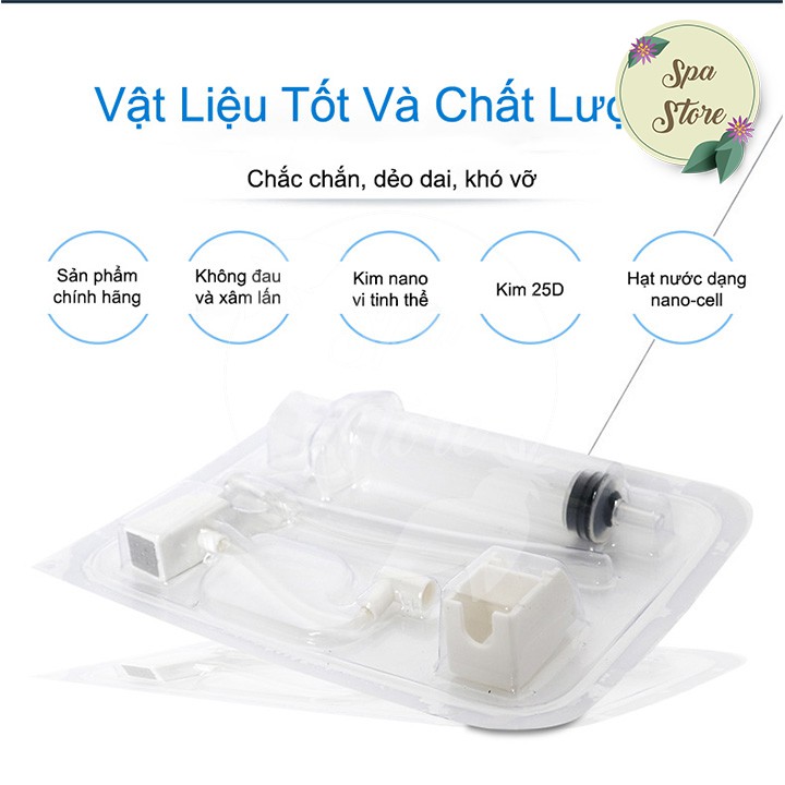 Bộ Kim Cấy Tinh Chất Dành Cho Máy Tiêm Mesogun Hạt Vi Tinh Thể NanoCell Siêu Thẩm Thấu Bộ 4 Món Cao Cấp Chính Hãng