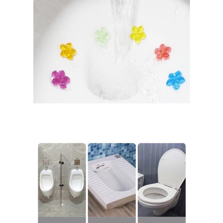 GEL THƠM Khử Trùng Toilet, GEL Khử mùi Dạng Thạch Hình Bông hoa - 6 Mùi Hương