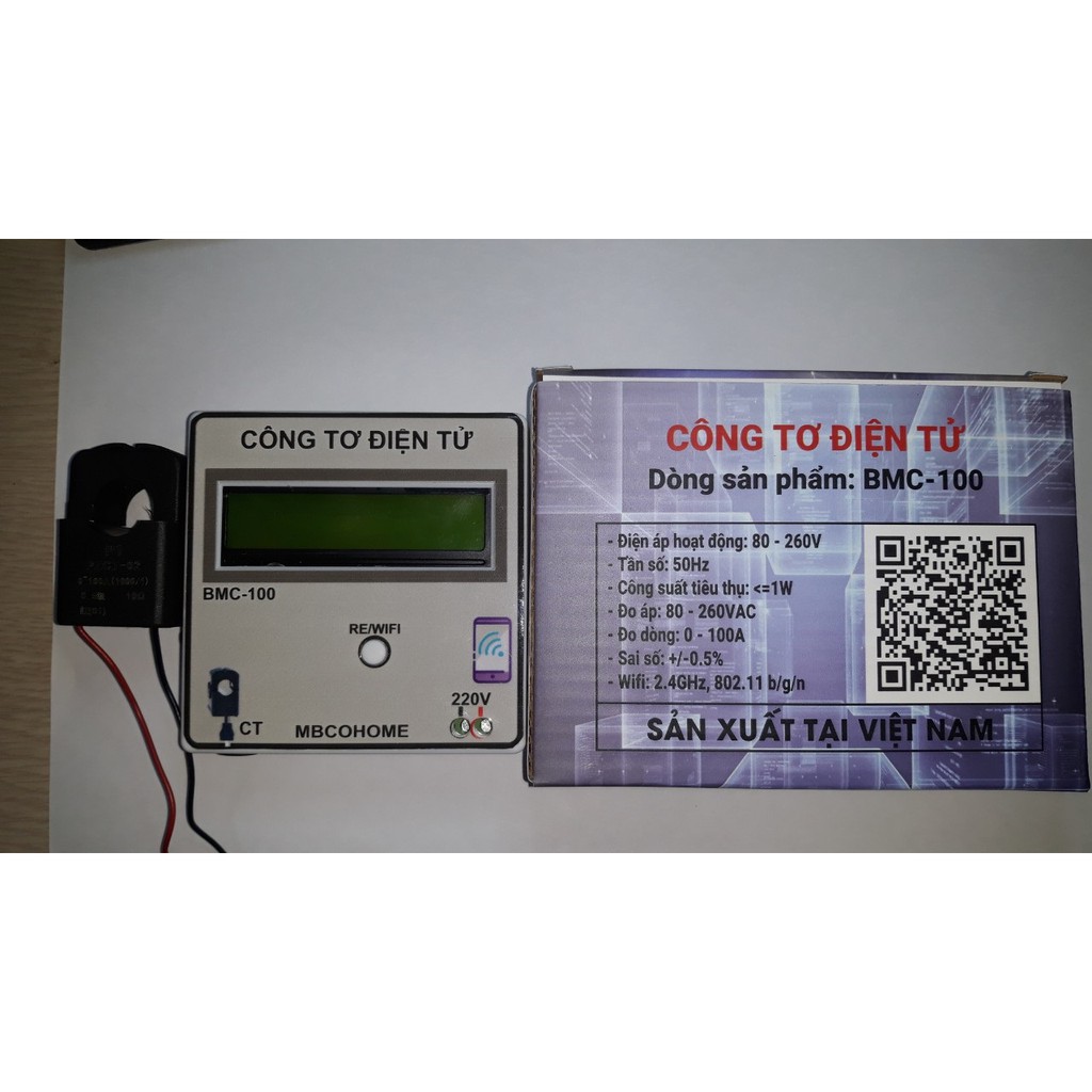 Công Tơ Điện Tử Wifi MBCOHOME, bảo hành 24 tháng 1 đổi 1