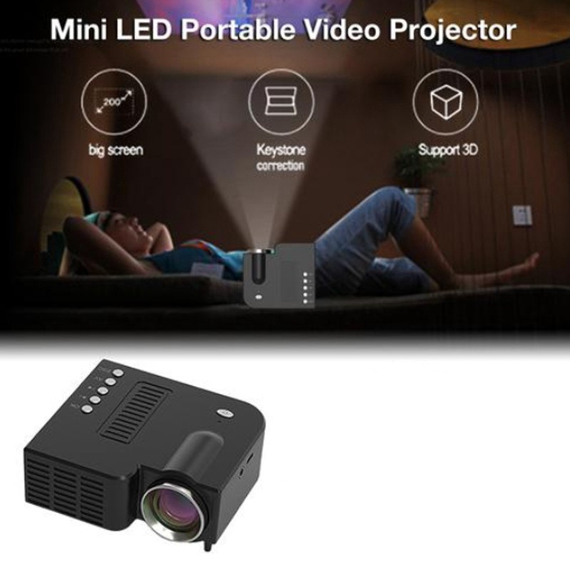 UC28C Mini Projector Video Projector Home Theater Cinema LCD Projector Media Player for Smart Phones