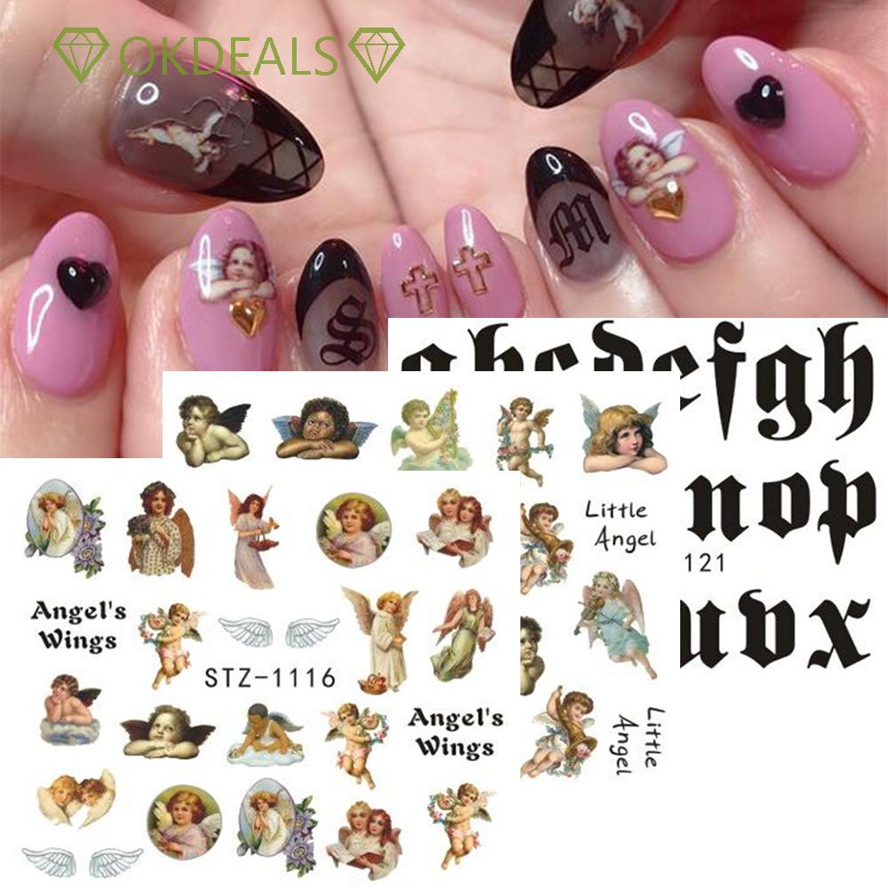 Miếng Dán Trang Trí Móng Tay Hình Thiên Thần DIY