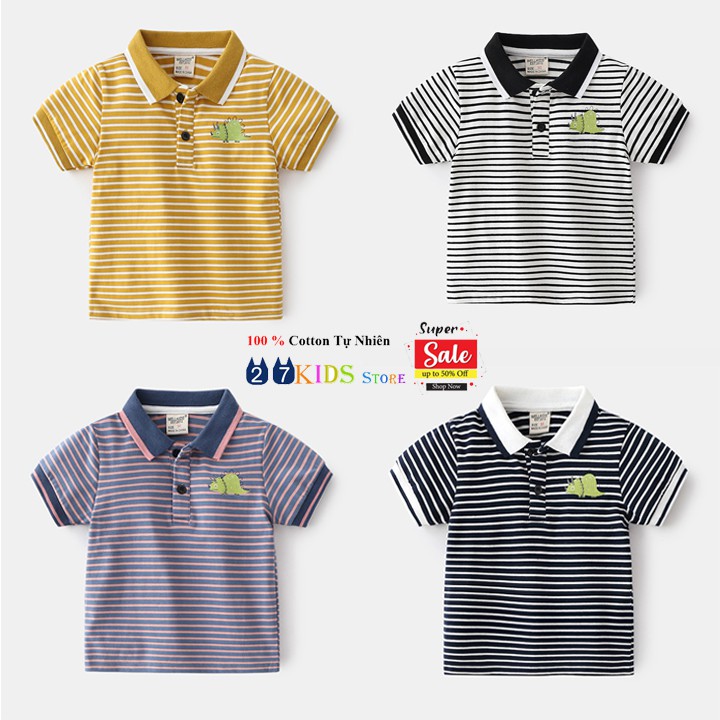 [HÀNG XUẤT KHẨU] Áo polo bé trai WellKids cho bé từ 3 đến 8 tuổi chất Cotton tự nhiên phong cách trẻ em Hàn Quốc