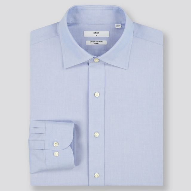 Sơ Mi Dài Tay Uniqlo Super Non-iron 431433- Vải Chống Nhàu+Chống Nhăn ( Có Sẵn )
