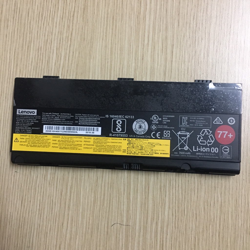 HÀNG ZIN  Pin Battery Laptop Lenovo Thinkpad P50 P51 P52 00NY493 00NY492 77+ Originals