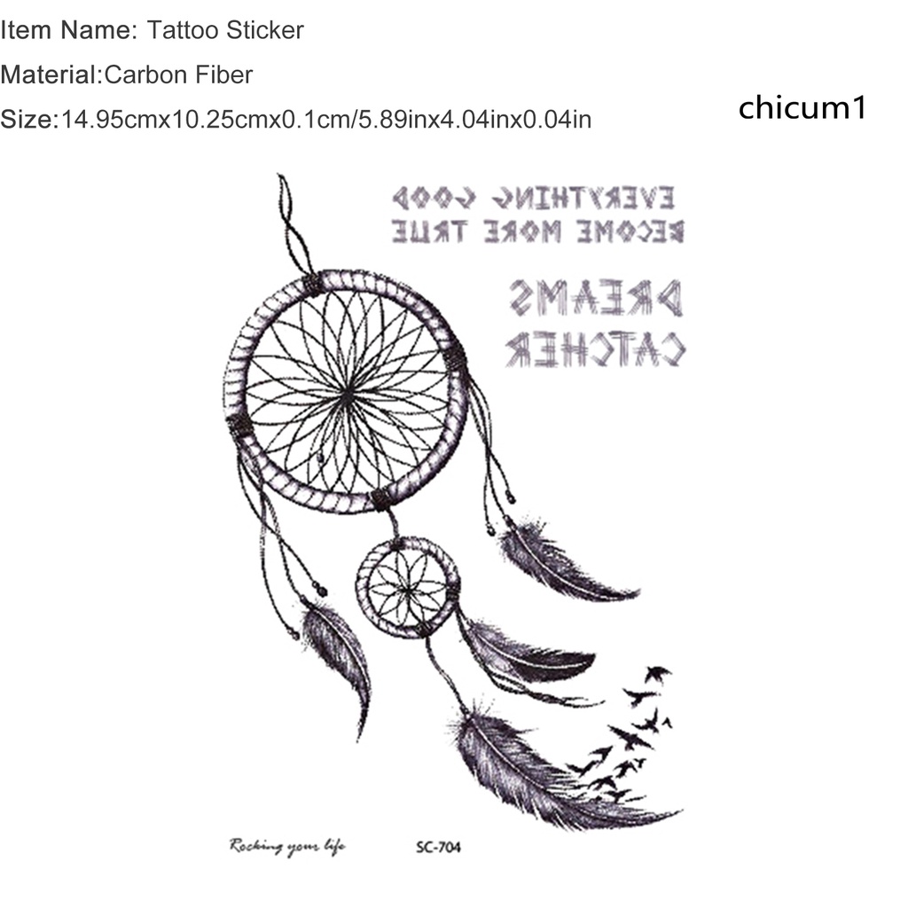 Hình Xăm Dán Tạm Thời Chống Nước Cá Tính Dành Cho Nam Và Nữ