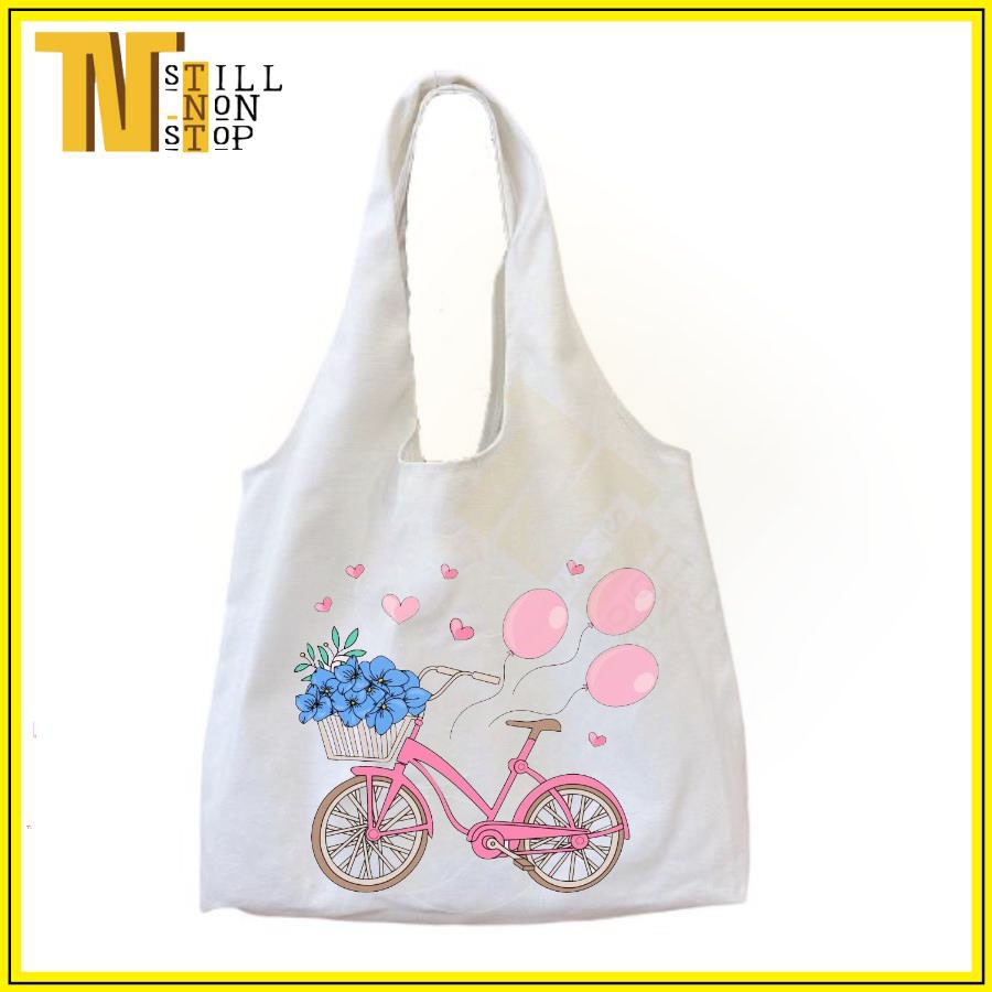 Túi đeo vai (VẢI CANVAS MỀM - QUAI LIỀN) - BST XE ĐẠP