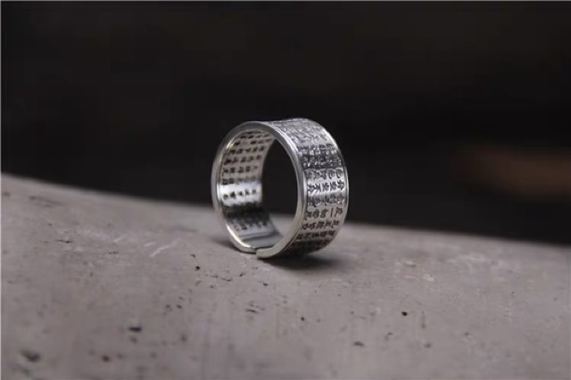 Nhẫn Bạc Khắc Bát Nhã Tâm Kinh phật giáo