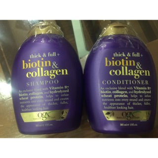 Bộ Dầu gội & dầu xả OGX Biotin & Collagen 385ml - HÀNG CHUẨN MỸ