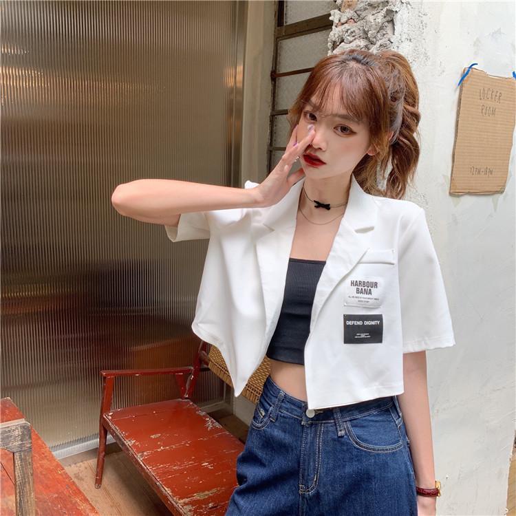 Jiashucheng Áo Khoác Vest Ngắn Tay Vải Mỏng Thời Trang Mùa Hè Dành Cho Nữ