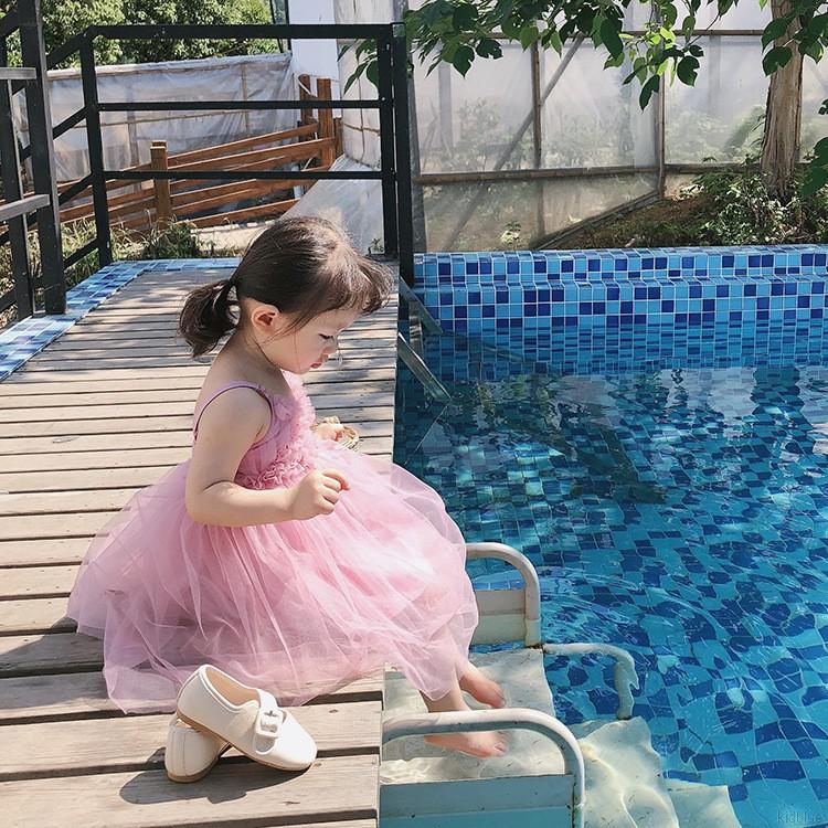 Đầm xinh xắn tùy chọn màu sắc cho bé gái