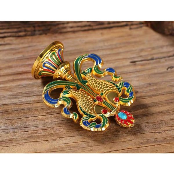 Bộ 8 Cát tường HK 9cm (FX8169) - Sơn vàng