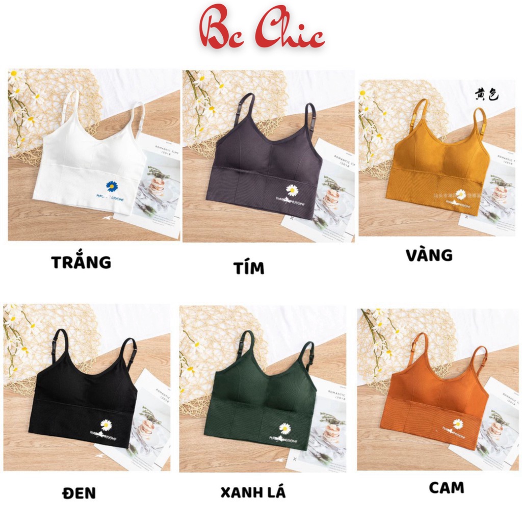 Áo Bra Nữ , Áo Lót Nữ gân tăm họa tiết hoa cúc tôn vòng một gợi cảm mã Bra B606 BC_CHIC LINGERIE