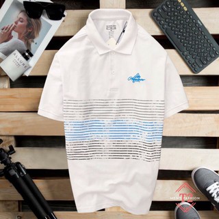 Áo thun nam tay ngắn polo có cổ at42 adventure sọc ngang cao cấp