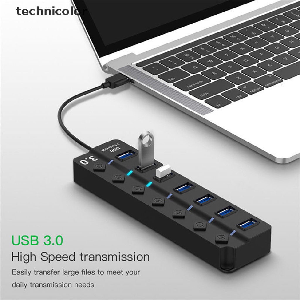 Bộ ChuyểN ĐổI NguồN ĐiệN Cao 4 / 7 CổNg USB 3.0 Hub 5Gbps Cho PC