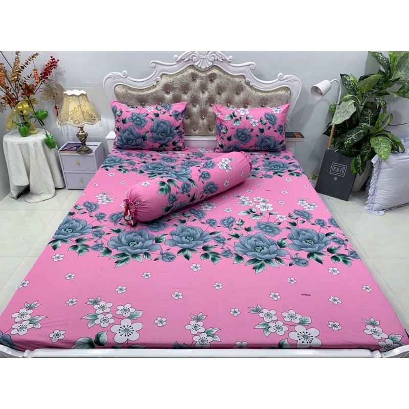 Bộ drap thun hàn quốc mát mịn mẫu bông gồm 7 màu siêu đẹp