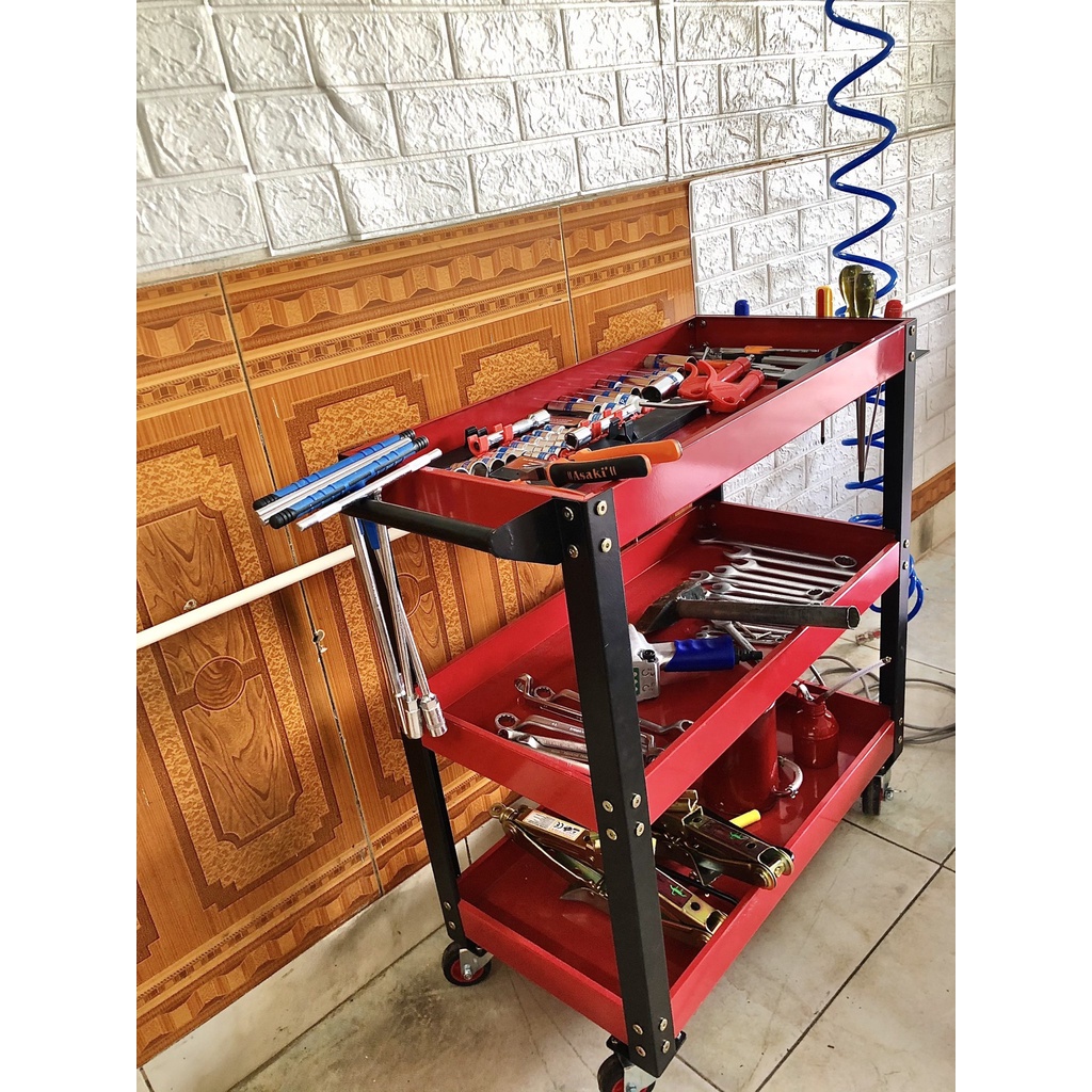 Tủ Đựng Đồ Nghề 3 Ngăn Có Tay Cầm - Dòng Xe Đẩy Được Nhiều Anh Em Sửa Chữa Tin Dùng Và Ưa Chuộng Nhất Hiện Nay Giá Tốt