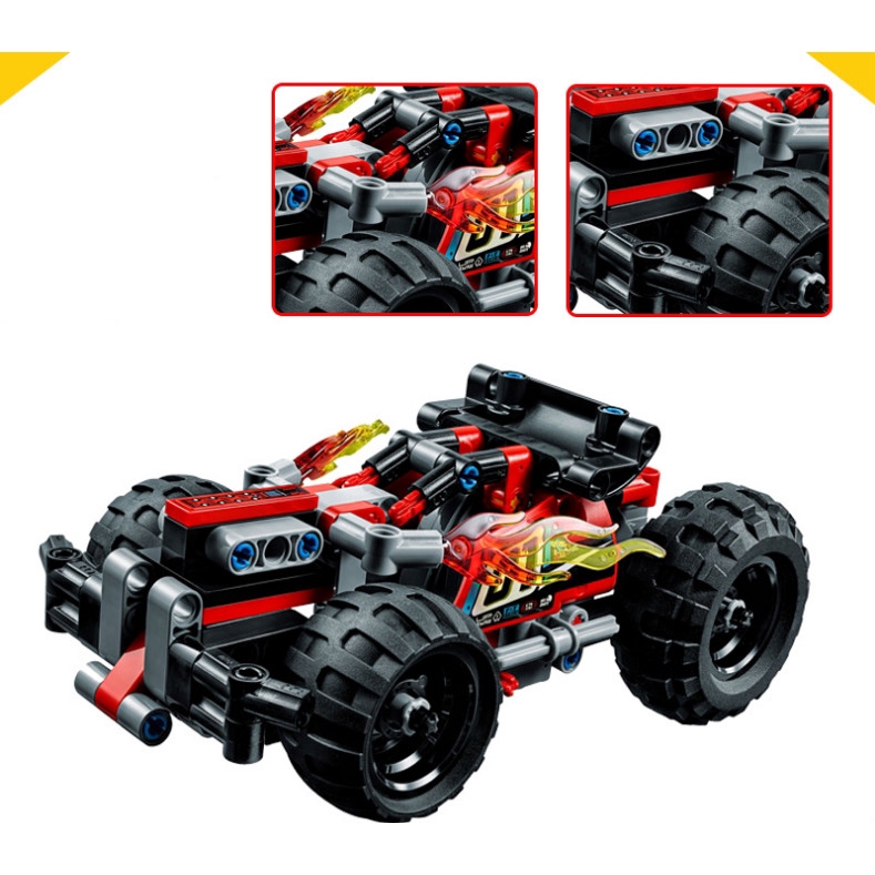 Đồ chơi lego lắp ráp xe đua Technic Bash DIY cho bé