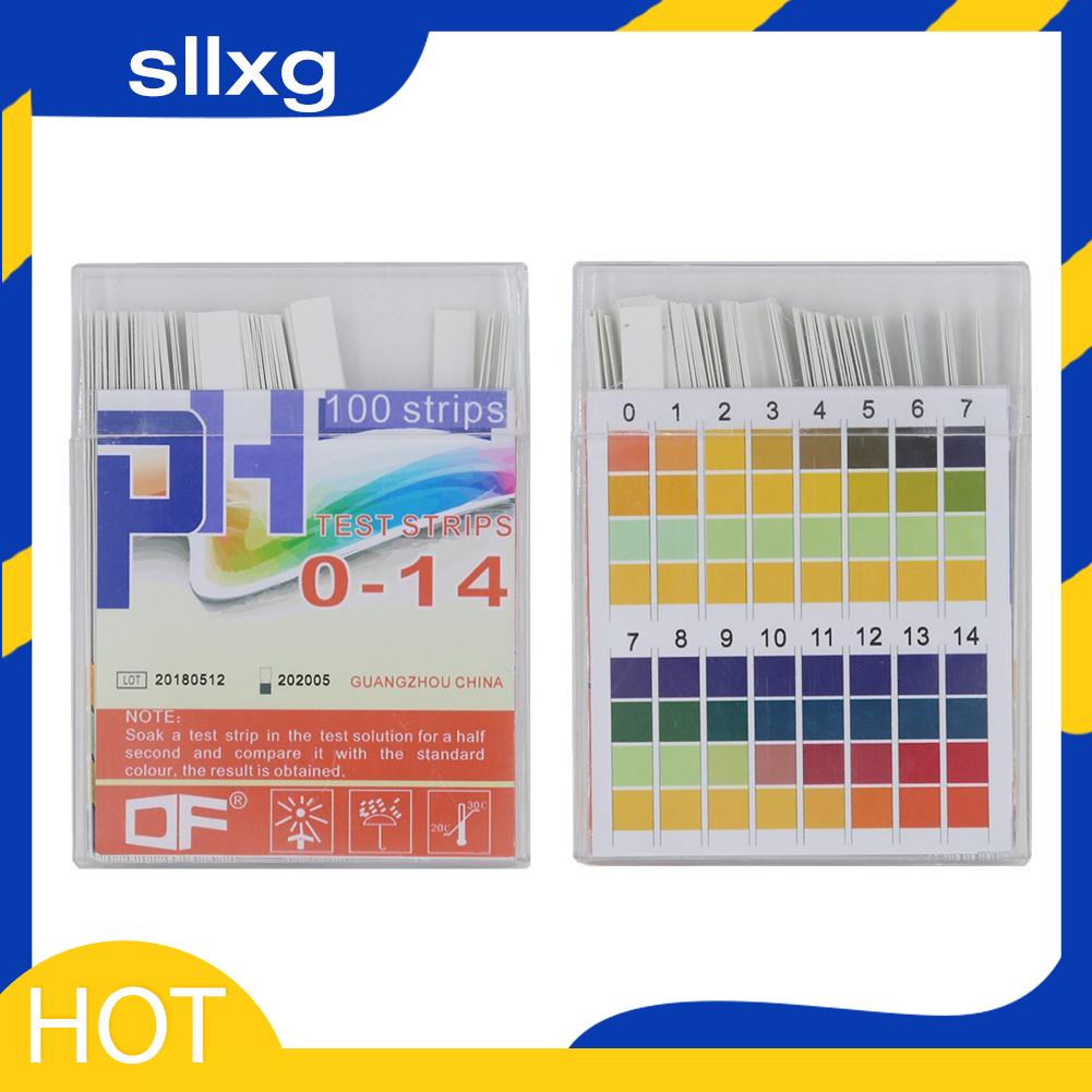 100 mẩu giấy nhỏ dùng để thử độ PH 0-14 và bảng màu tiện dụng
