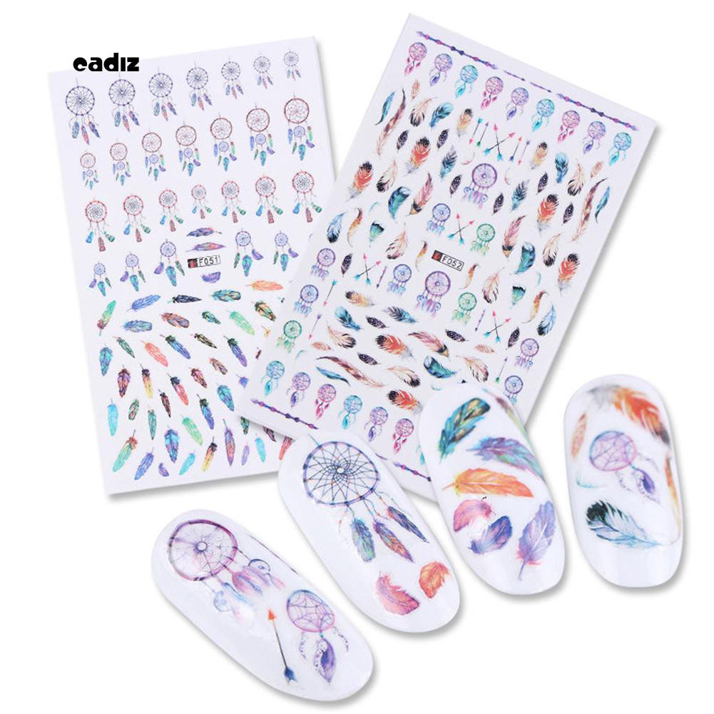 Tấm sticker dán trang trí móng tay xinh xắn