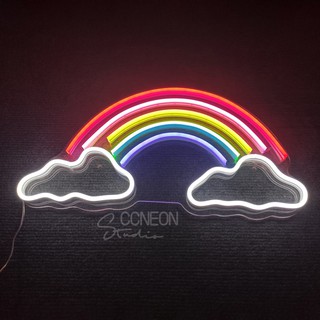 Đèn trang trí phòng led neon sign cầu vồng