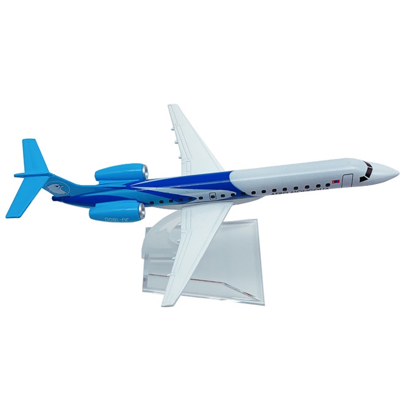 Mô hình máy bay AERO Mongolian Airlines ERJ145 bằng kim loại 16CM