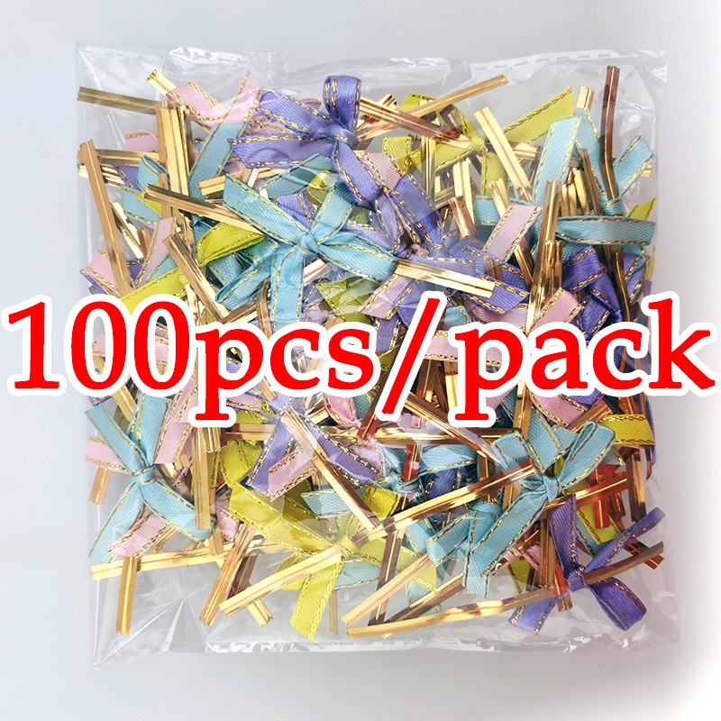 Set 100 Nơ Ruy Băng 3.5cm Nhiều Màu Sắc Dùng Trang Trí Tiệc