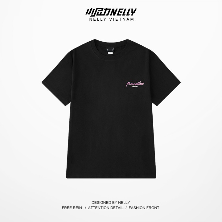 Áo thun tay lỡ NELLY 100% cotton dáng unisex form rộng in hình ferevedless | BigBuy360 - bigbuy360.vn