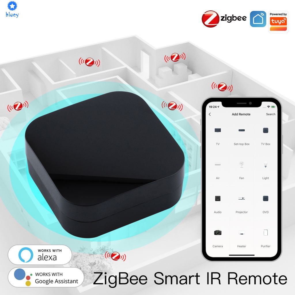 Tuya ZigBee Hồng Ngoại Thông Minh (Smart IR Điều Khiển Từ Xa Đa Năng Hồng Ngoại Điều Khiển Từ Xa Dành Cho Nhà Thông Minh Hoạt Động Với Alexa Google Nhà 【Bluey】
