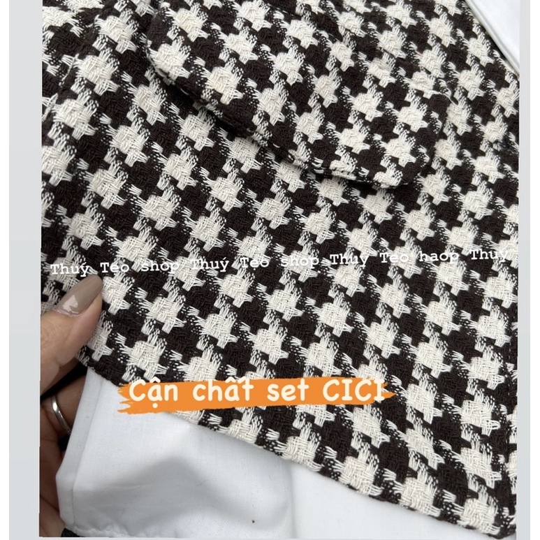 [Hàng sẵn] SET ÁO DẠ FANCY KÈM SƠ MI DÀI TAY BUỘC NƠ