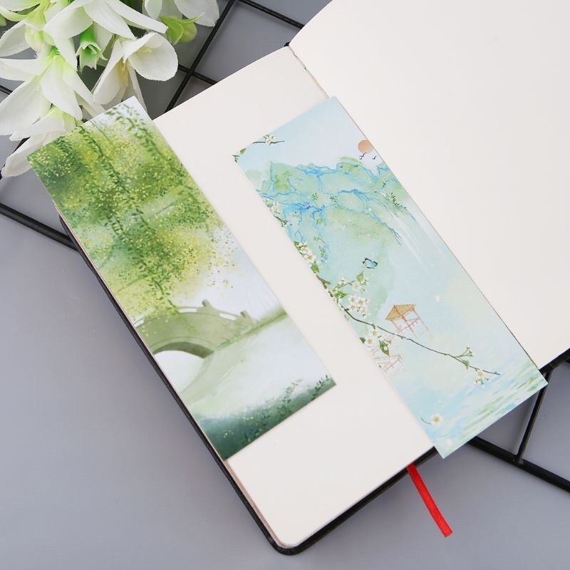 Hộp 30 chiếc bookmark đánh dấu sách phong cách cổ trang