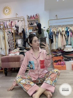 Bộ lụa satin thổ cẩm cực sang chảnh