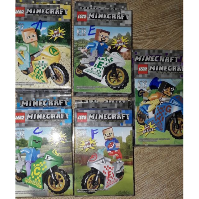 Lắp ráp 1 hộp Lego_MineCraff Xe mô tô 1892 có nhiều chi tiết bằng nhựa ABS