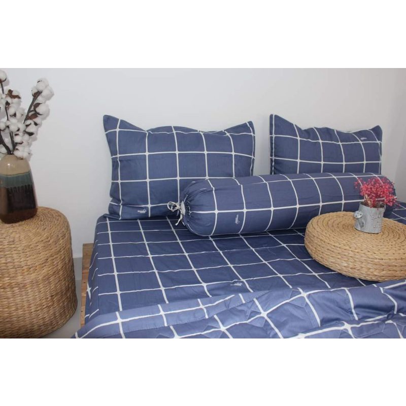 Drap cotton Thắng Lợi, ga trãi giường cao cấp vải dày dặn thấm hút mồ hôi mẫu Bàn Cờ