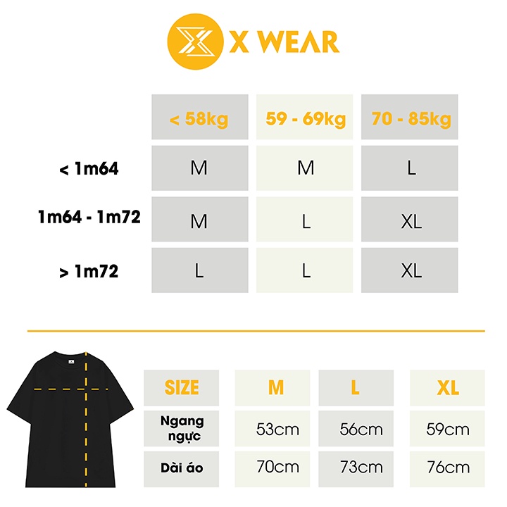 Áo thun unisex X WEAR phiên bản Lazy Cat cotton chống nhăn