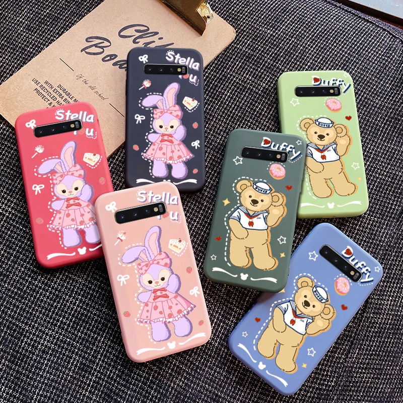 Ốp điện thoại silicon dẻo viền vuông họa tiết hoạt hình Duffy stellalou cho SAMSUNG GALAXY S10 4G S10 5G S10E S10 LITE S10 PLUS S9 S9 PLUS