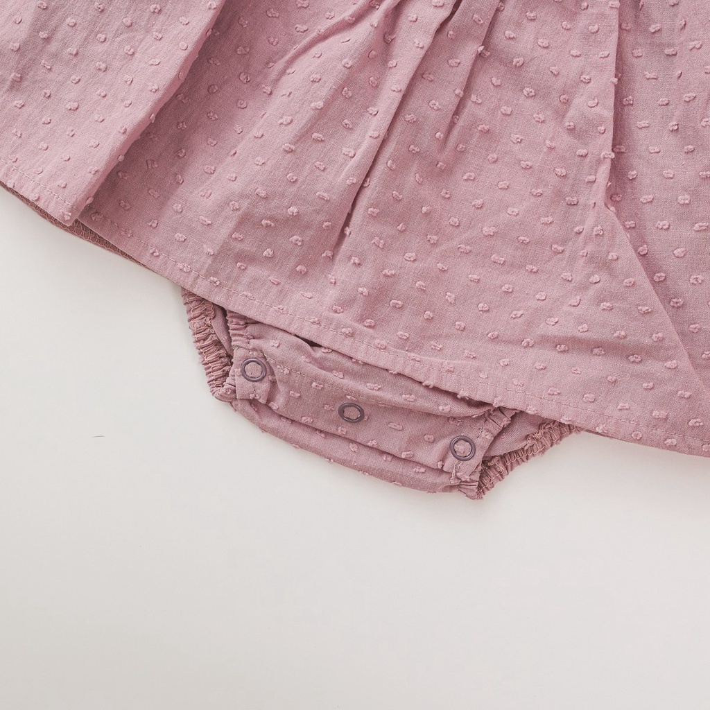 Bộ áo liền quần Sanlutoz bằng cotton tay dài phong cách công chúa dễ thương dành cho bé gái sơ sinh