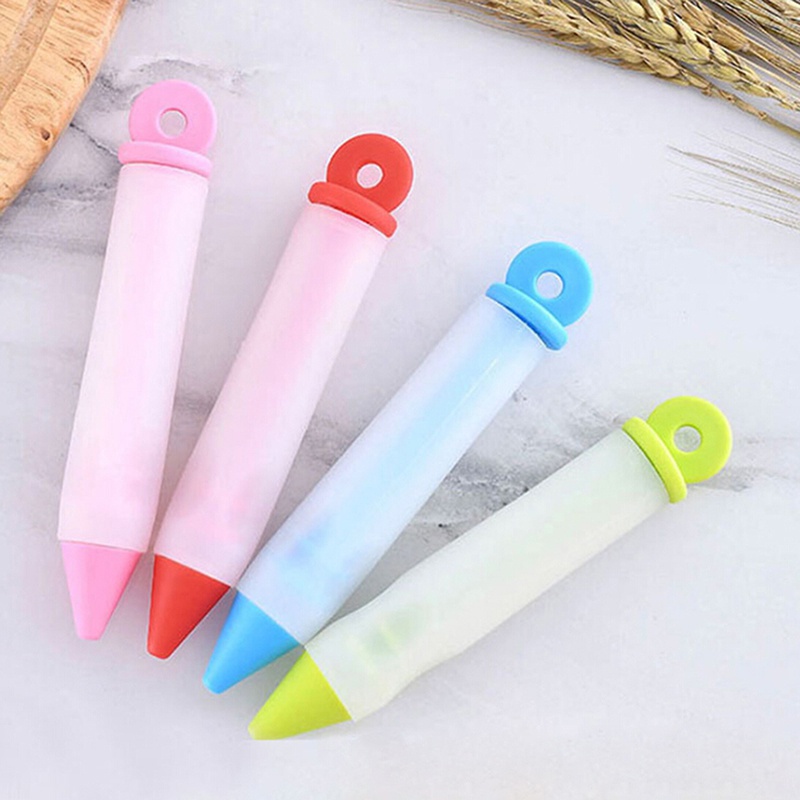 1 pc Cute Silicone Cake Cookie Pastry Cream Chocolate Syringe Decorating Pen Food Writing Pen For Cake Mold Cream Cup