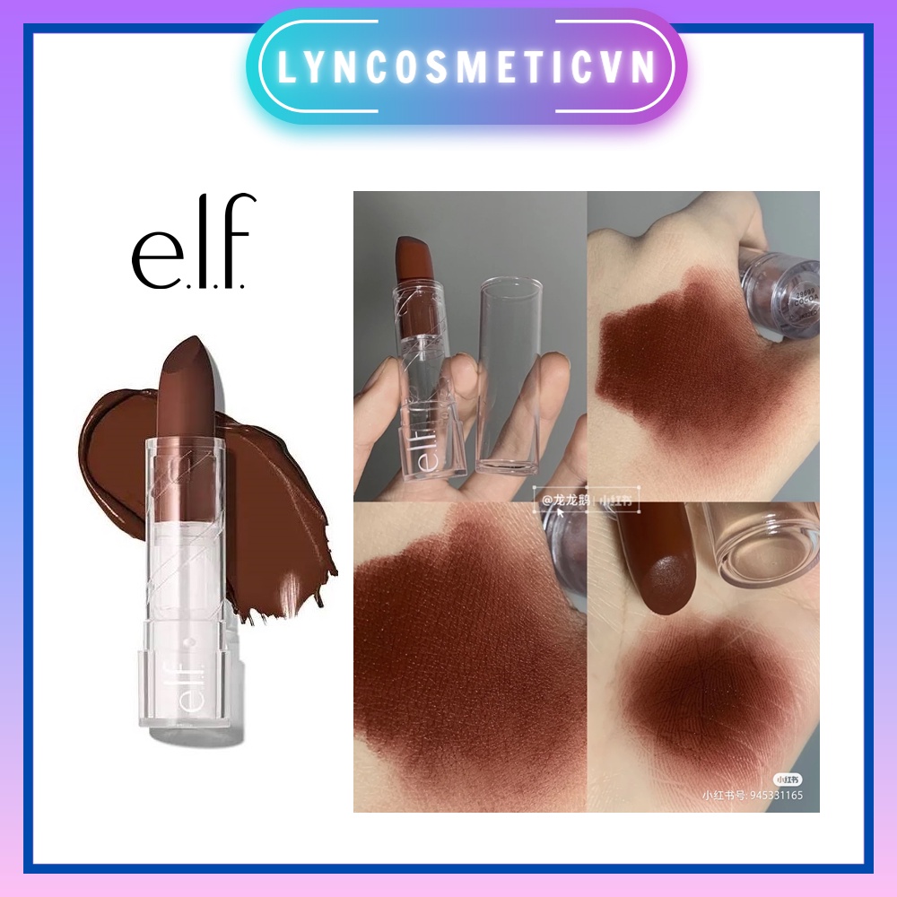 Son thỏi lì cấp ẩm môi ELF SRSLY Satin Lipstick Cocoa 3.5g Sandstormac