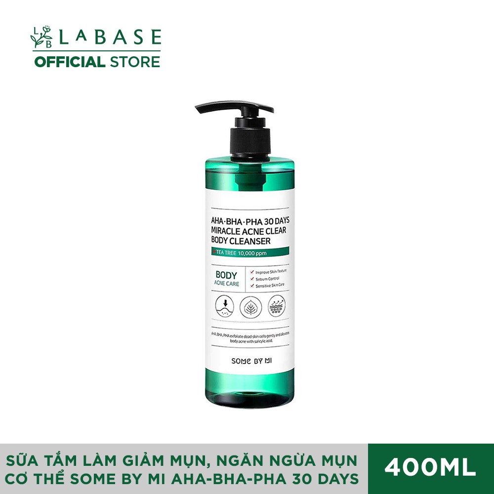 Sữa Tắm Giảm Mụn Lưng Some By Mi AHA-BHA-PHA 30 Days Miracle Acne Clear Body Cleanser 400ml - Hàng Nhập Khẩu