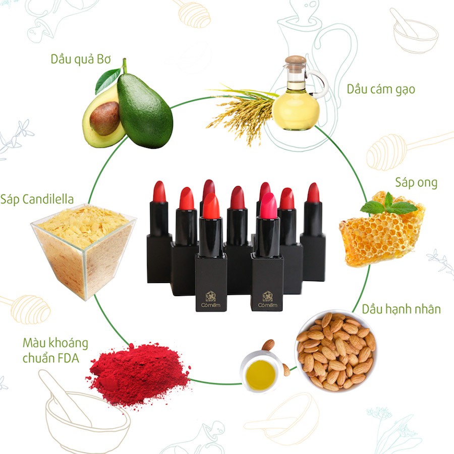 Bộ Chăm Sóc Môi Xinh - Combo Môi Xinh (Son Lụa + Son Dưỡng) Cỏ Mềm | BigBuy360 - bigbuy360.vn