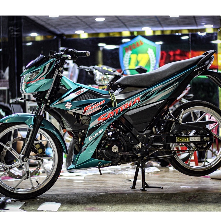 Tem Rời Suzuki Satria F150 Dán Xe Xanh Ngọc Lục Bảo