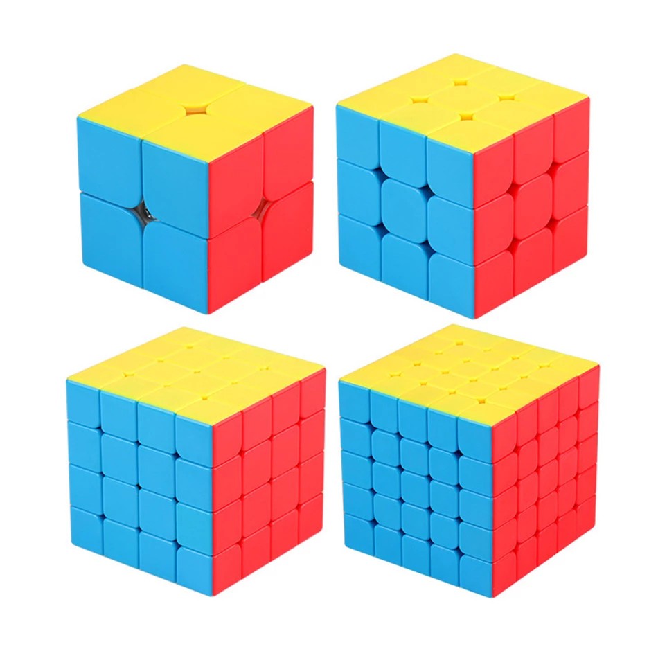 Moyu meilong Bộ 4 Khối Rubik Ma Thuật 2x2 3x3 4x4 5x5 puzzle Toys Gift box