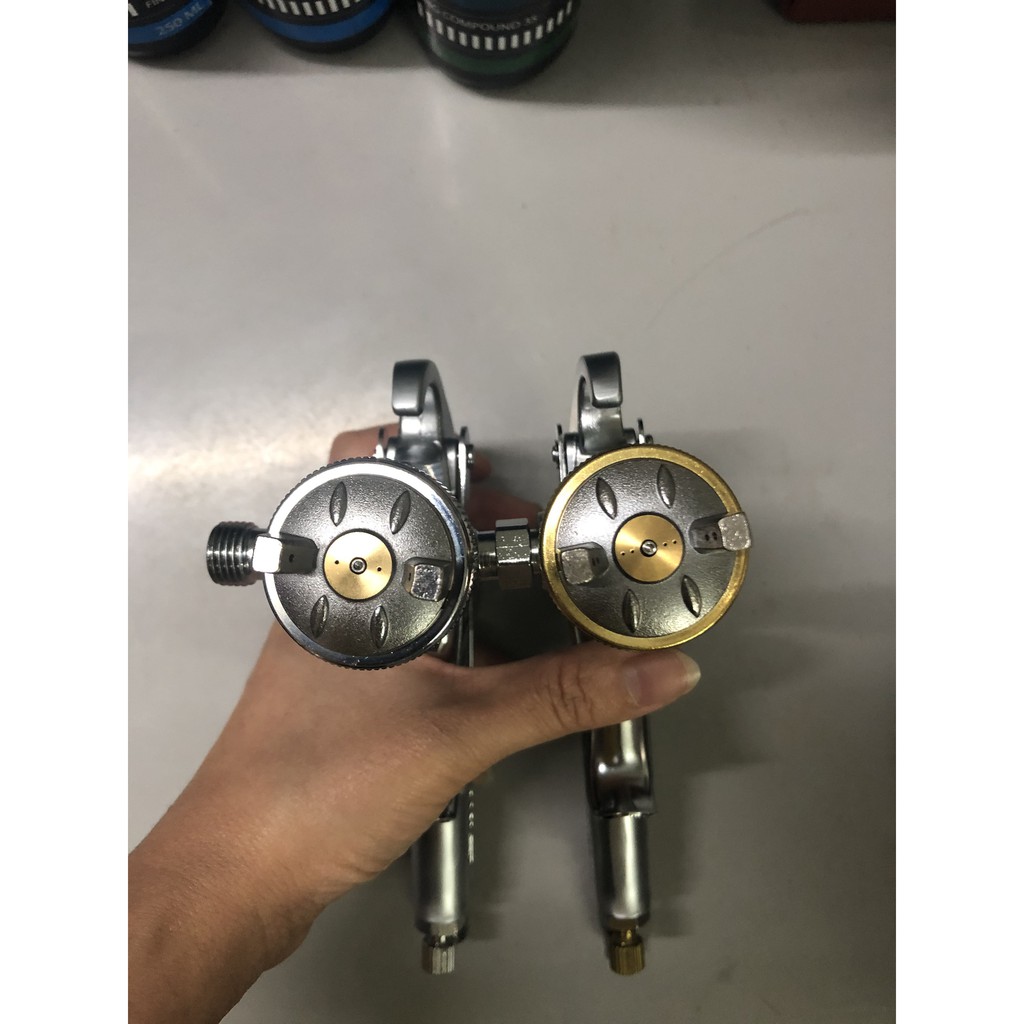 Súng phun sơn bóng Voylet F100 đầu H4 1.3mm đầu vàng phiên bản 2020 cốc 400ml