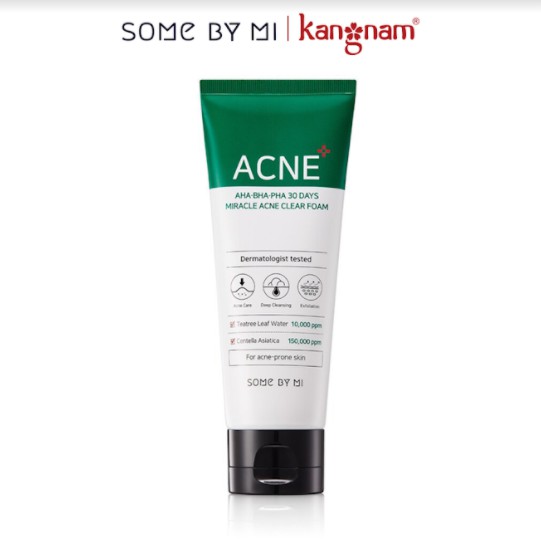 Sữa Rửa Mặt Some By Mi AHA-BHA-PHA 30 Days Miracle ACNE Clear Foam 100ml