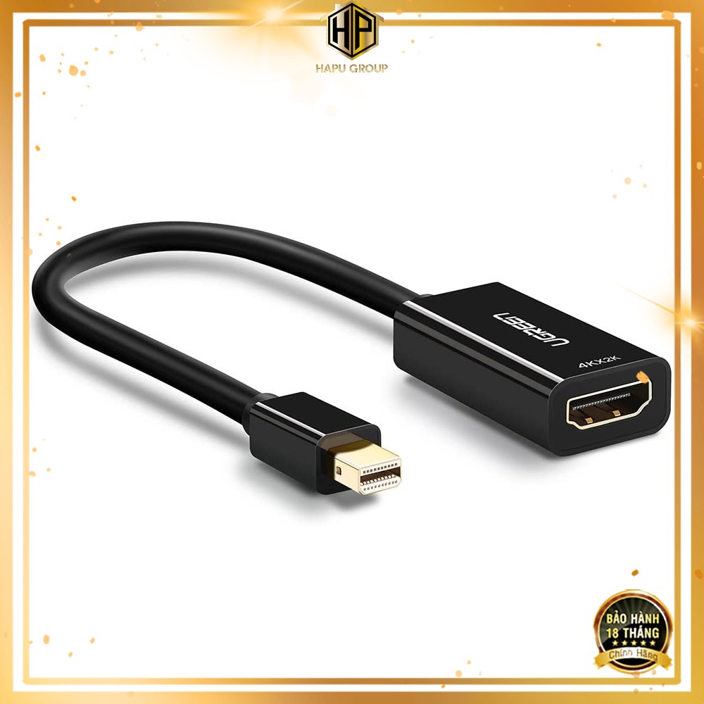 Cáp Chuyển Mini Displayport Sang HDMI Ugreen 40360 hỗ trợ Full HD cao cấp