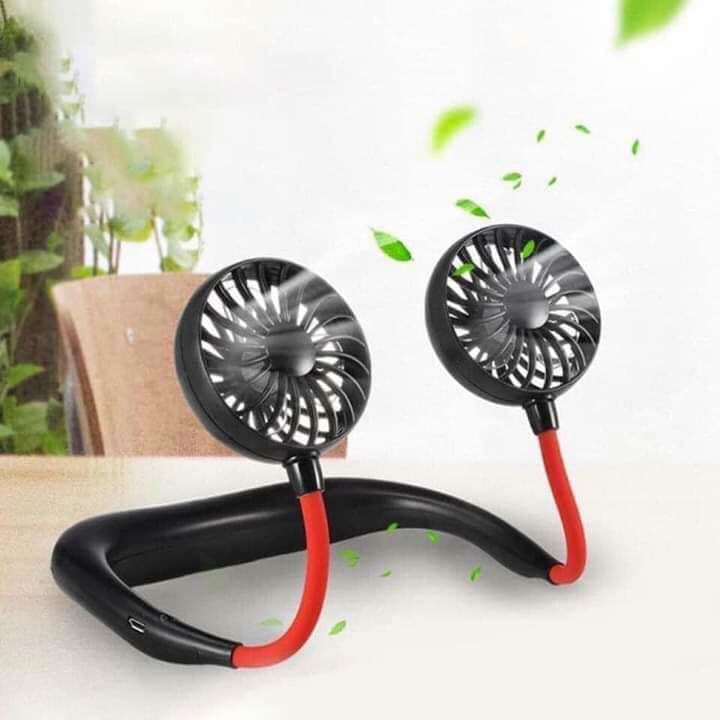 Quạt Tích Điện Đeo Quàng Cổ 2000mAh Thời lượng Thời gian: 4-12 giờ sạc: Micro USB 90k